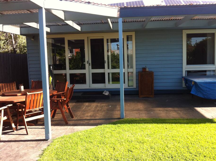 Outdoor BBQ area