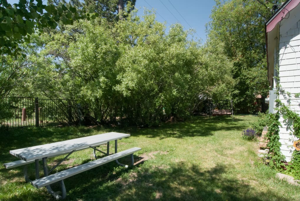 Shaded lawn for picnics