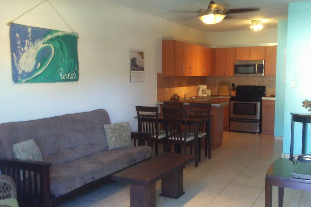 Living/dining and kitchen areas