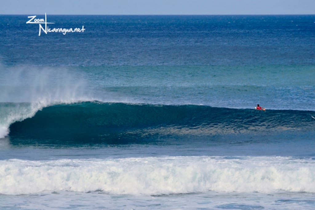 Waves, just a 600 meter walk away.