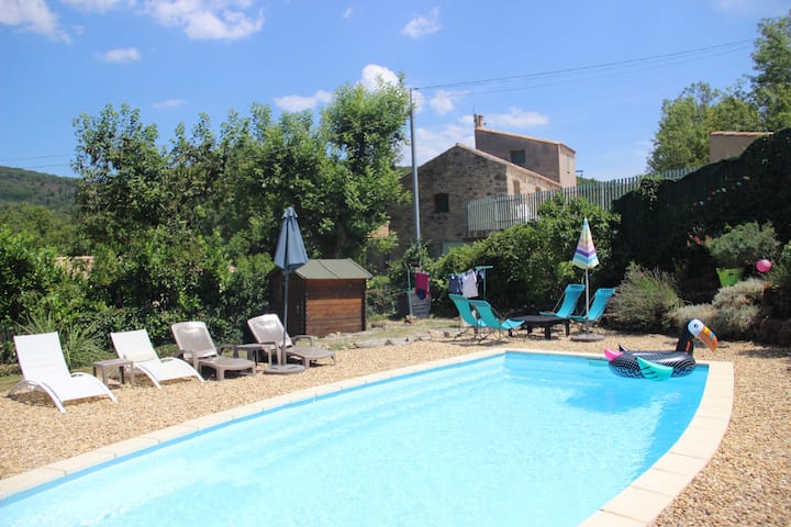 Maison De Vacances Avec Piscine Privative - 8 Pers - Roquebrun