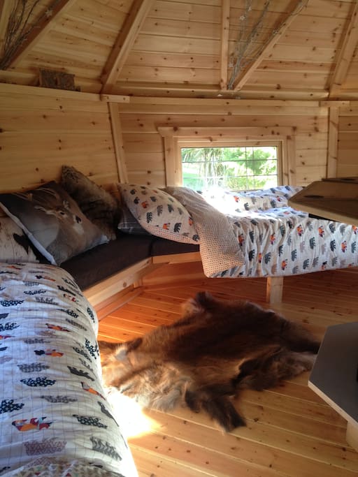 Four single beds