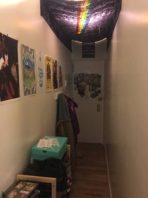 This is the same hallway; except a view that would be leading back towards the door exiting the apartment.