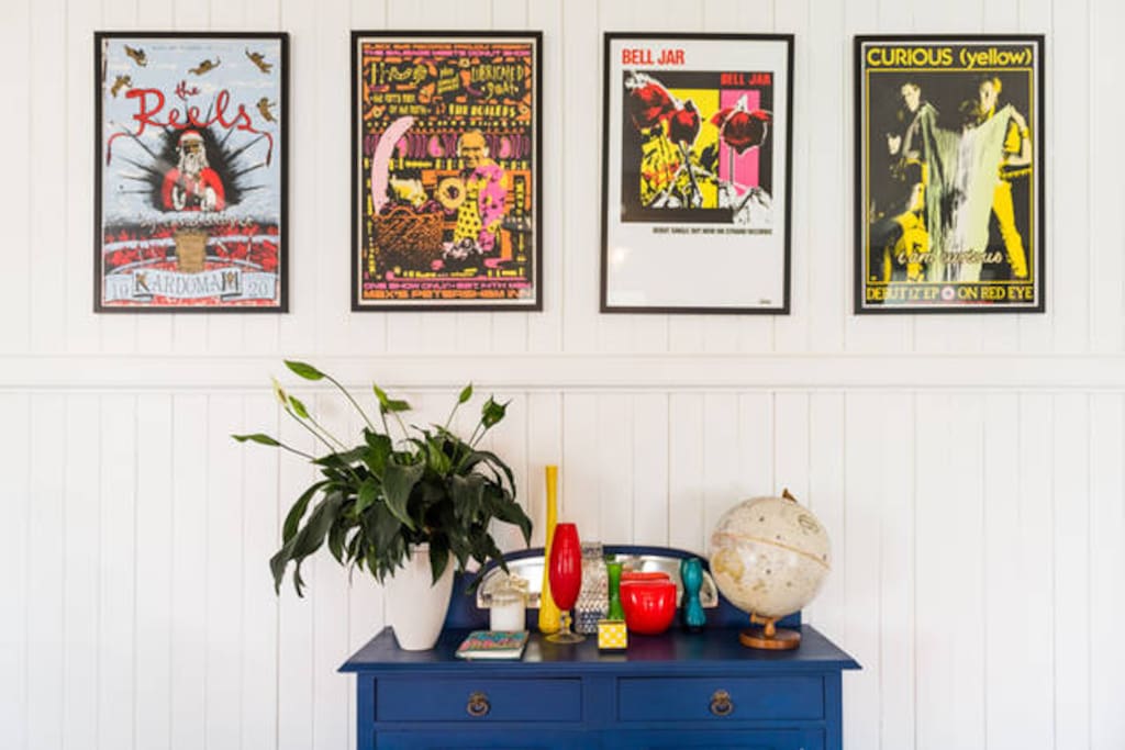 Original retro 80's Australia pub band posters