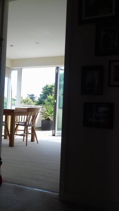 First floor lounge opening up to balancy, with breakfast optional by kitchen, or in dining room