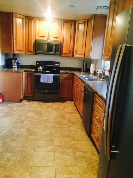 Our beautiful roomy kitchen with modern amenities.