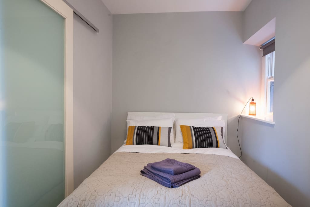 Bedroom with comfortable double bed