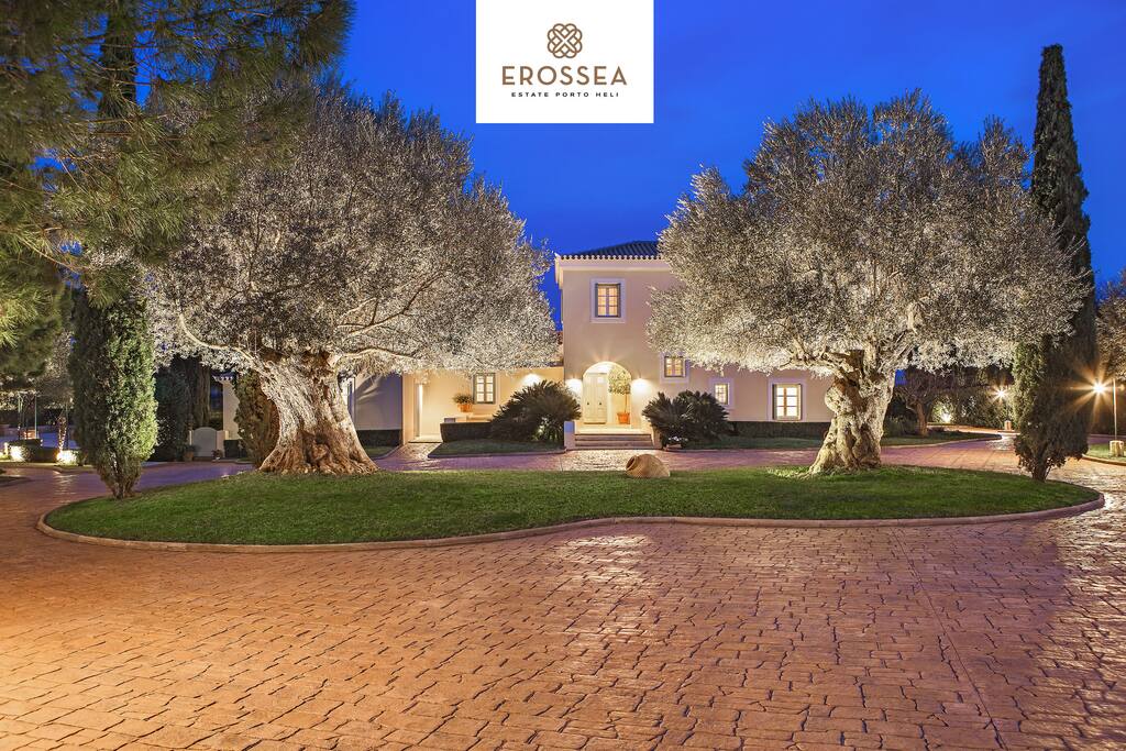 Erossea Estate Porto Heli ancient olive trees entrance