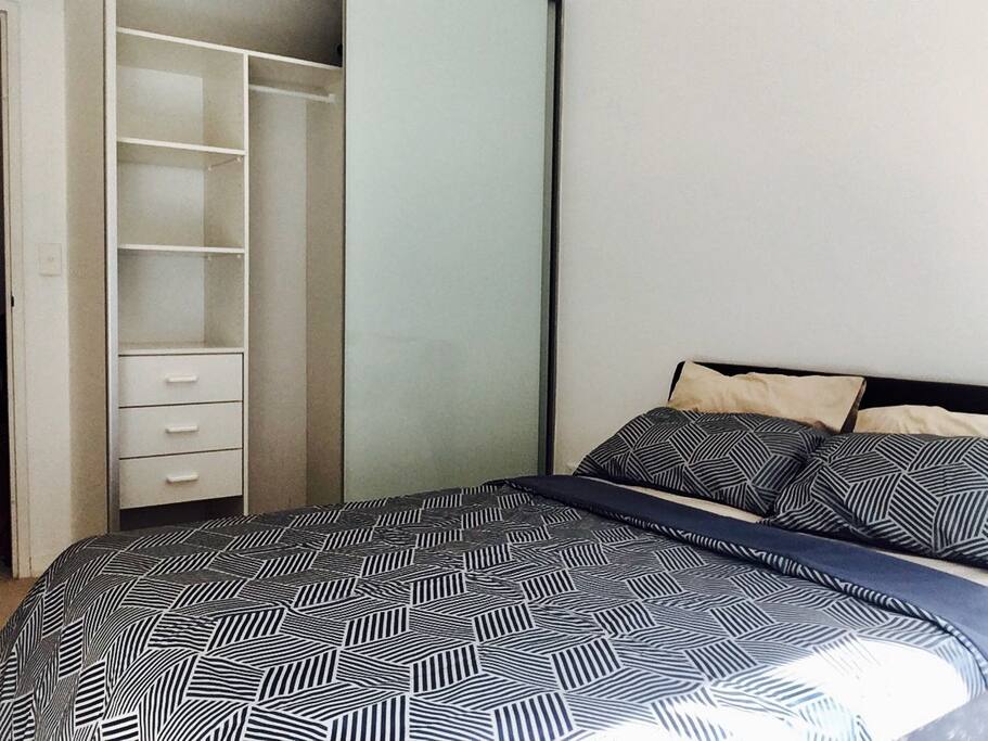 Bed and Wardrobe