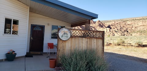 Popular Airbnb listing: Secluded Crazy Woman Cottage - Stars+Petroglyphs in Spanish Valley
