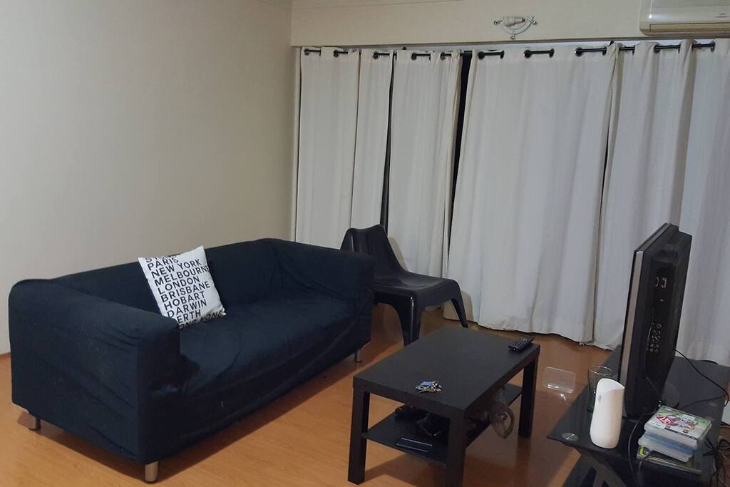 A spacious living area to unwind and watch tv!