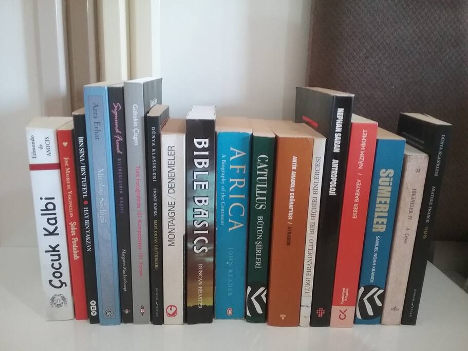 Books in English, Latin and Turkish