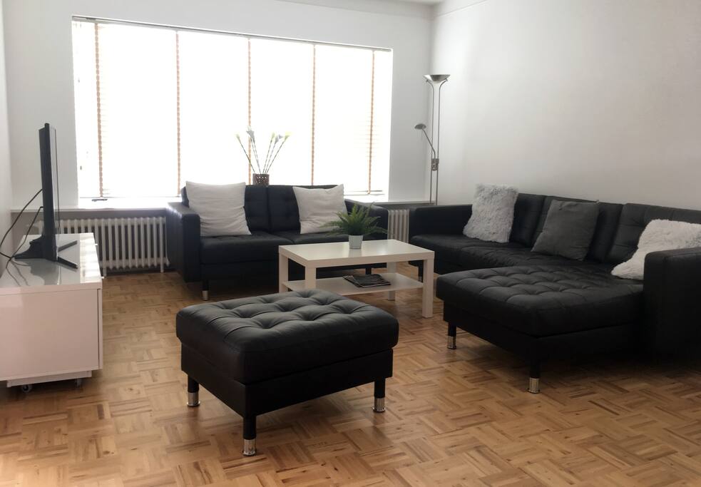 The totally refurbished living room - modern and cosy area to enjoy your stay.