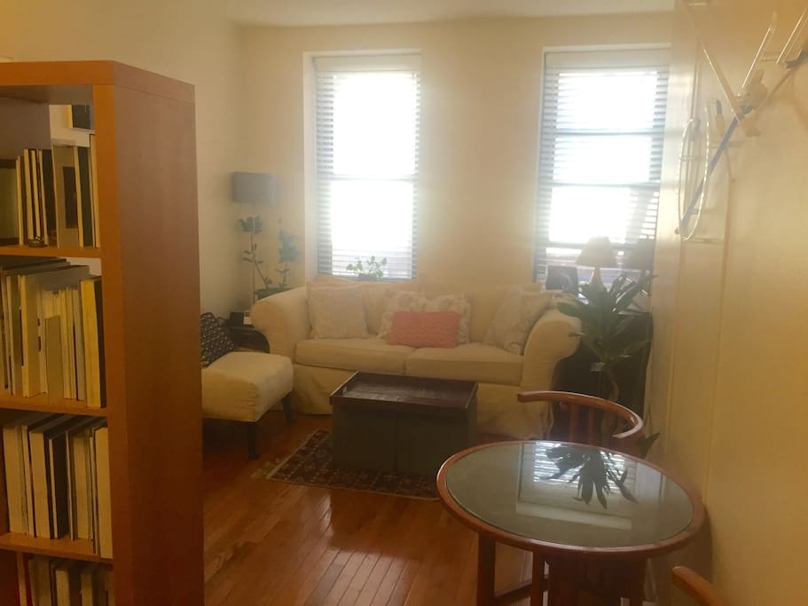 Sunny, open concept sitting room
