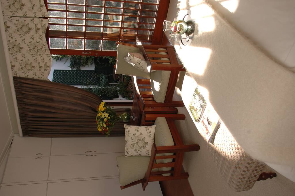 Sunny room step out to garden area