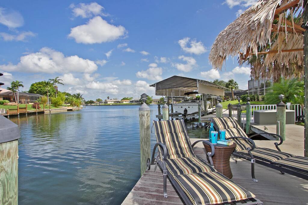 Waterside boat dock