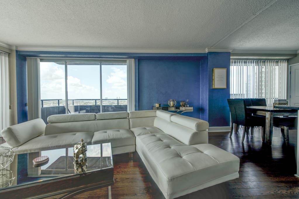The Balcony Wraps around the Pent House.