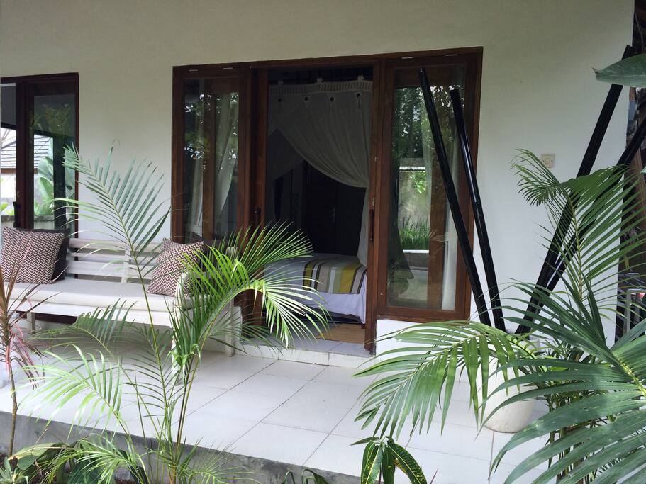 Front Terrace overlooking the Tropical Garden