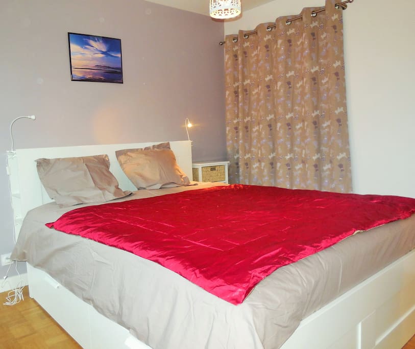 la chambre avec literie neuve