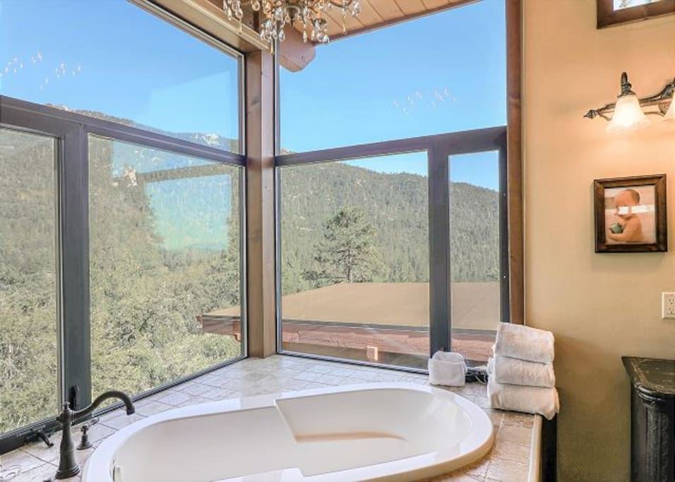 Gorgeous views from the master bathroom. The ultimate place to unwind.