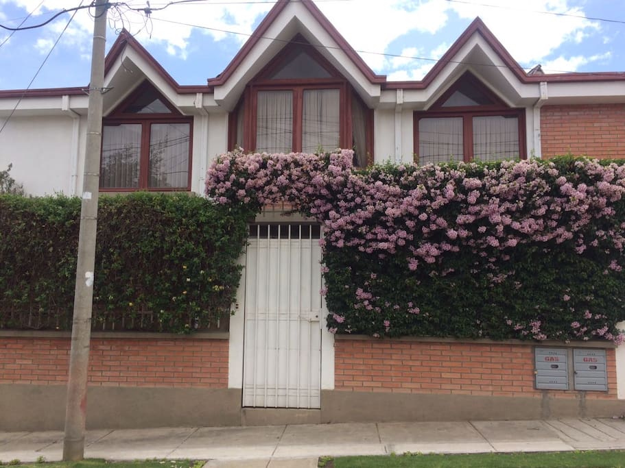 Vista frontal de la casa/ Front view of the house