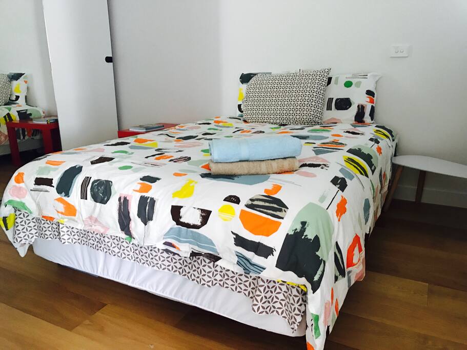 A comfortable room awaits you.