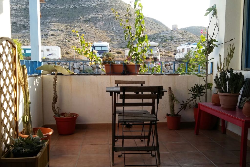 The front terrace