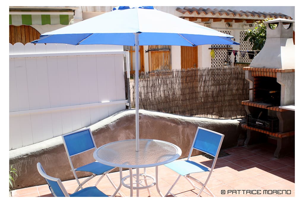 Patio con barbacoa