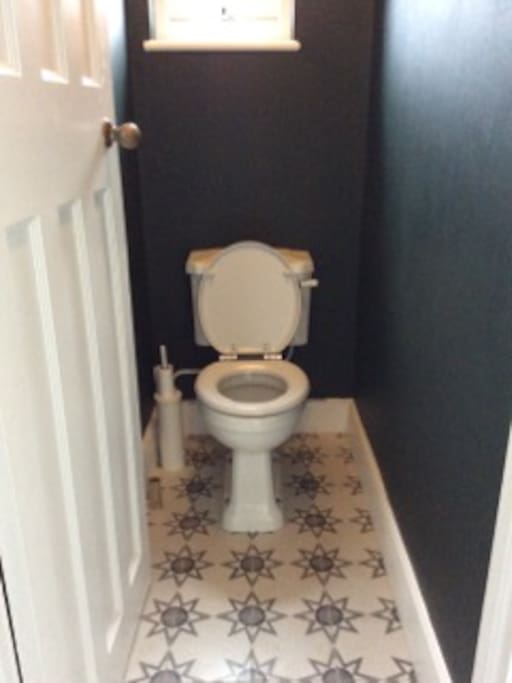 Newly fitted toilet with underfloor heating.
