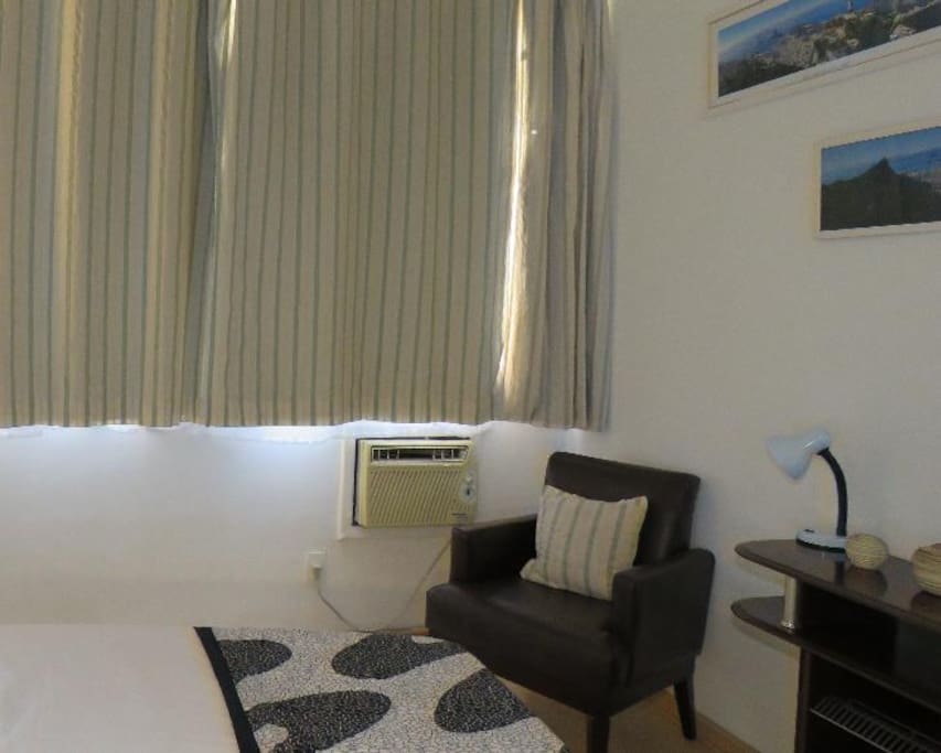 Blackout curtains for better sleep.