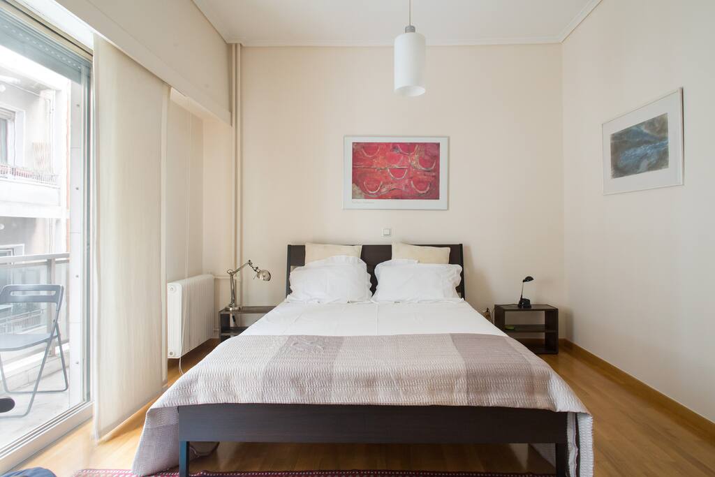 A comfortable double bed