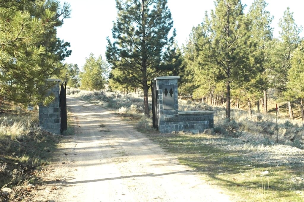 Gate to 150 acre estate