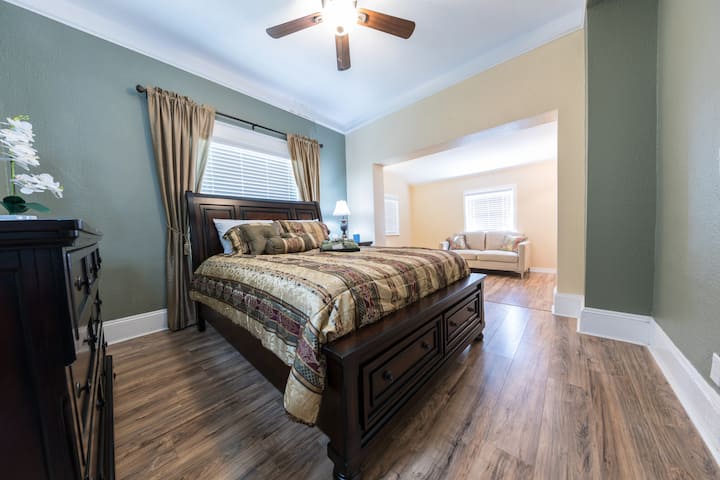Bedroom #2, Downstairs Queen, with sitting area