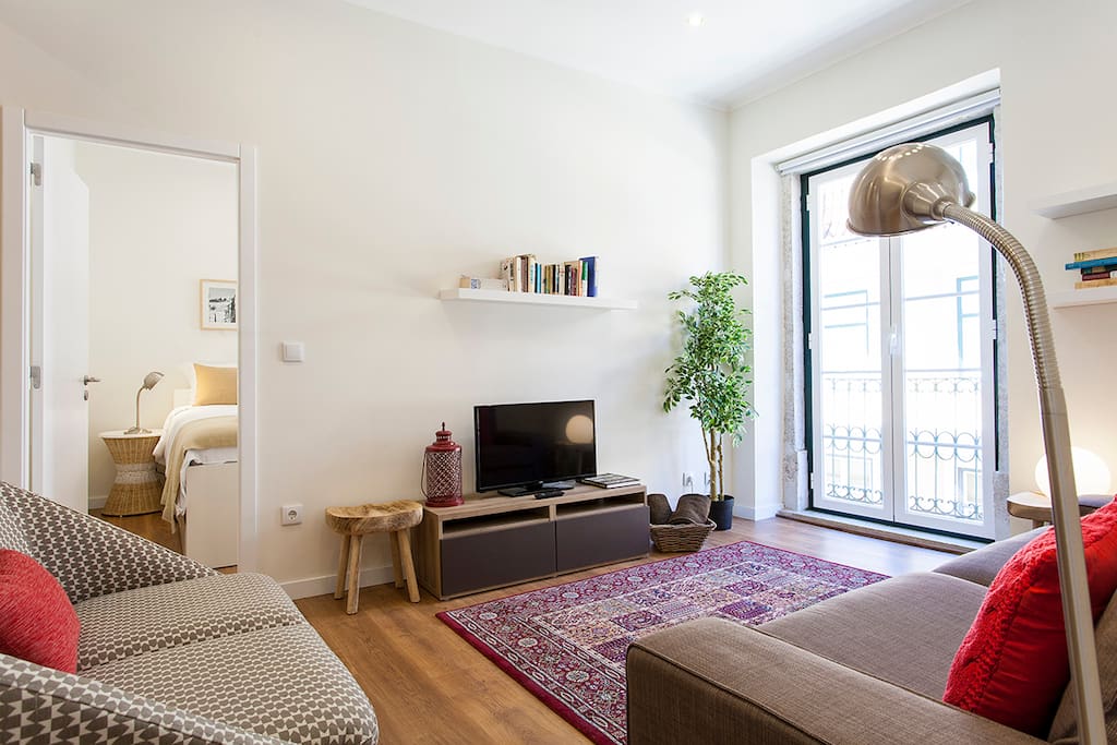 Living Room With balcony