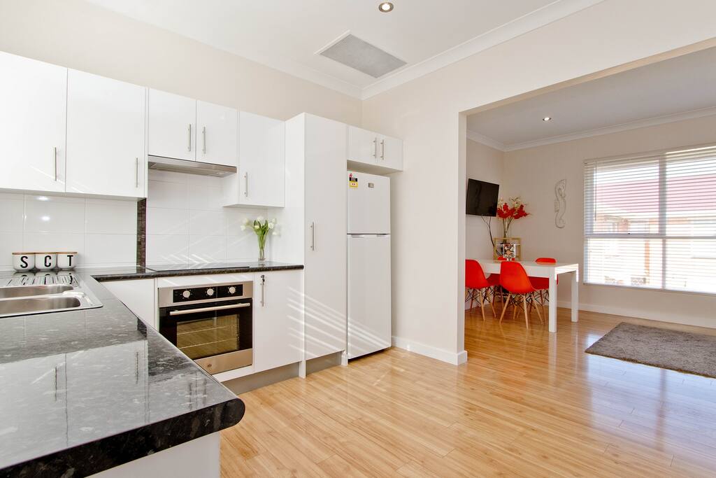 Kitchen through to dining