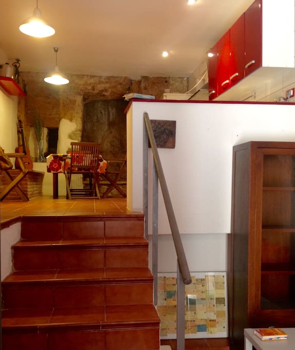 Dining room from the living room and entrance door.