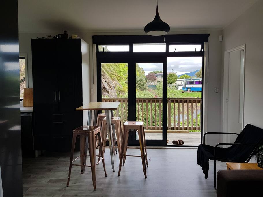 living space out to deck