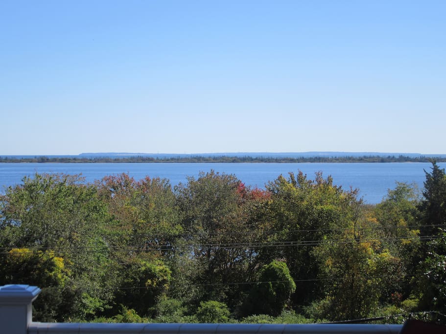 View of Ninigret Pond, Atlantic Ocean and Block Island from your Private Deck