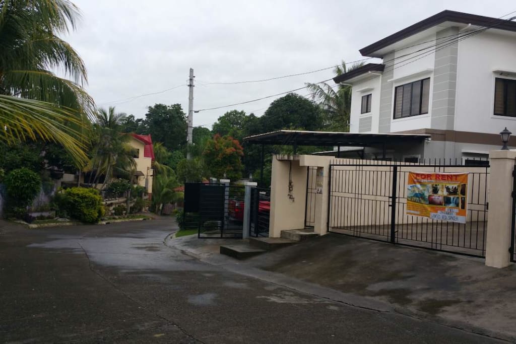 Side view from up the street