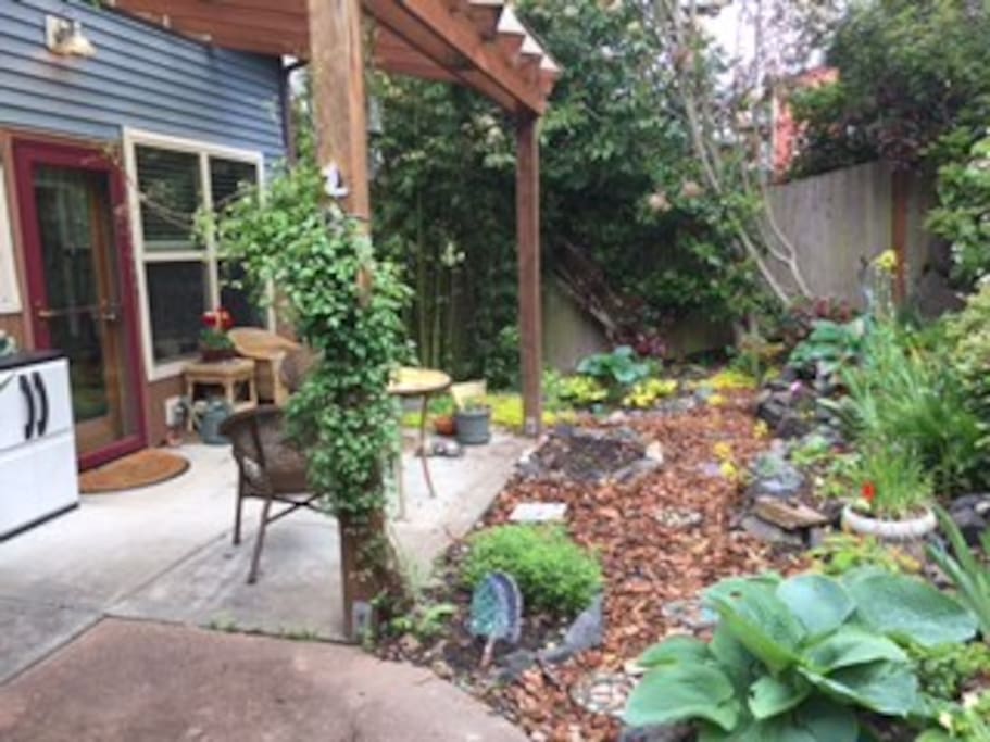 front yard and porch