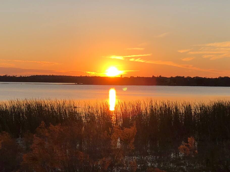 The lake by the studio - your daily sunset