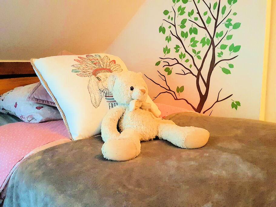 Your twin beds in a shared room at Cindy's Home