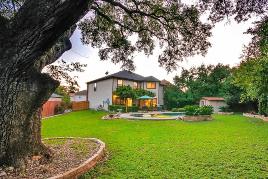 Spacious backyard