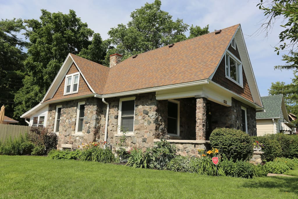 The side of our little stone cottage.