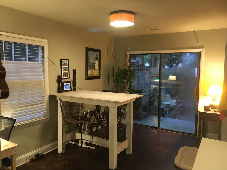 Bar height dining table