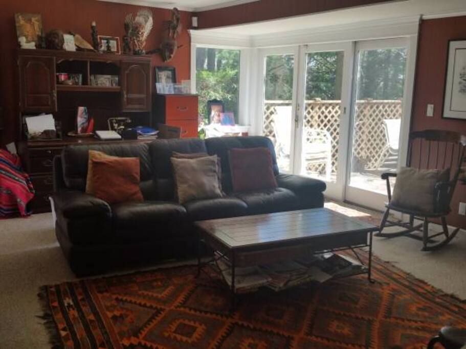 Hang out in the den.