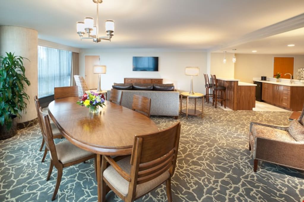 Enjoy the kitchenette and dining area.
