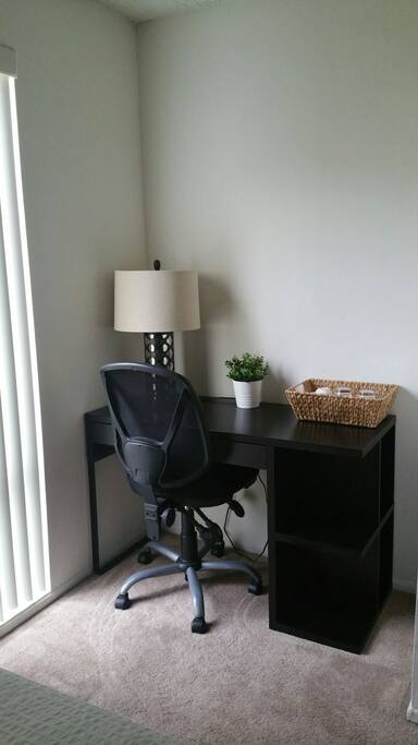 Desk for you to do work if you need to.