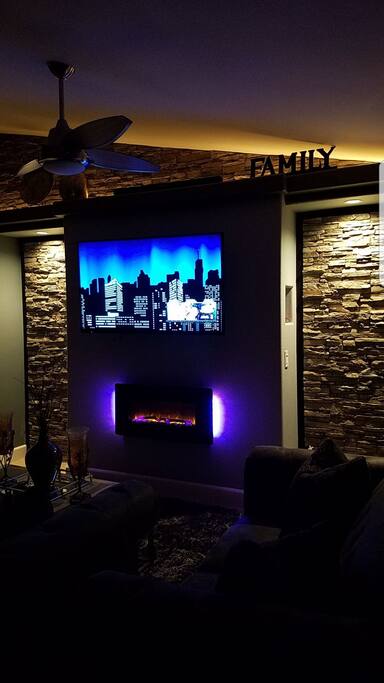 Living room accent wall