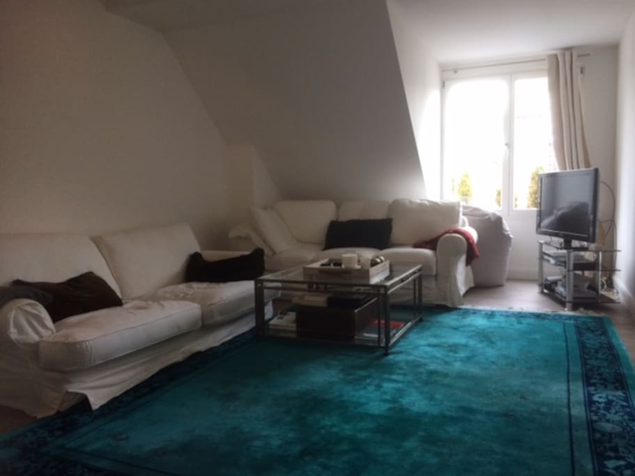 livingroom with sleepingsofa unfoldable